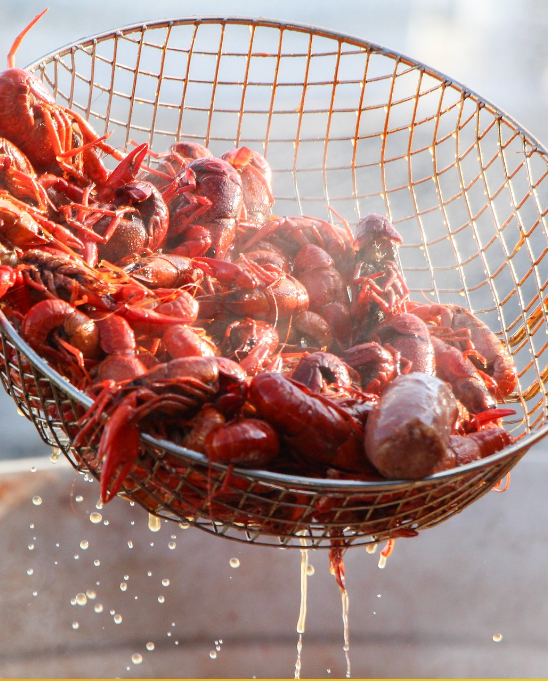 Cangrejo rojo de río cocido y congelado de Seafood Sevilla listo para consumir.